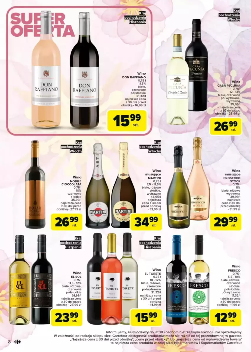 Gazetka promocyjna Carrefour - ważna 03.03 do 15.03.2025 - strona 11 - produkty: Martini, Mus, Prosecco, Stock, Wino, Wino musujące