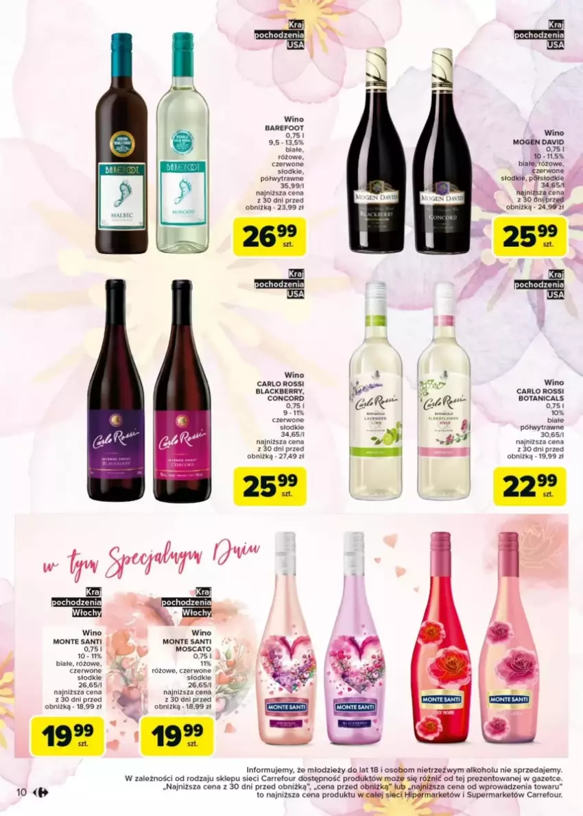 Gazetka promocyjna Carrefour - ważna 03.03 do 15.03.2025 - strona 2 - produkty: Barefoot, Carlo Rossi, Lack, Mogen David, Monte, Monte Santi, Wino