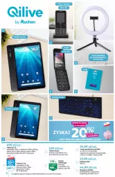 Gazetka promocyjna Auchan - Qilive by Auchan Hipermarkety - Gazetka - ważna od 30.03 do 30.03.2022 - strona 6 - produkty: Telefon, Pendrive, Klawiatura, Tablet, Tarka, Silan, Latarka, Lampa, Akumulator