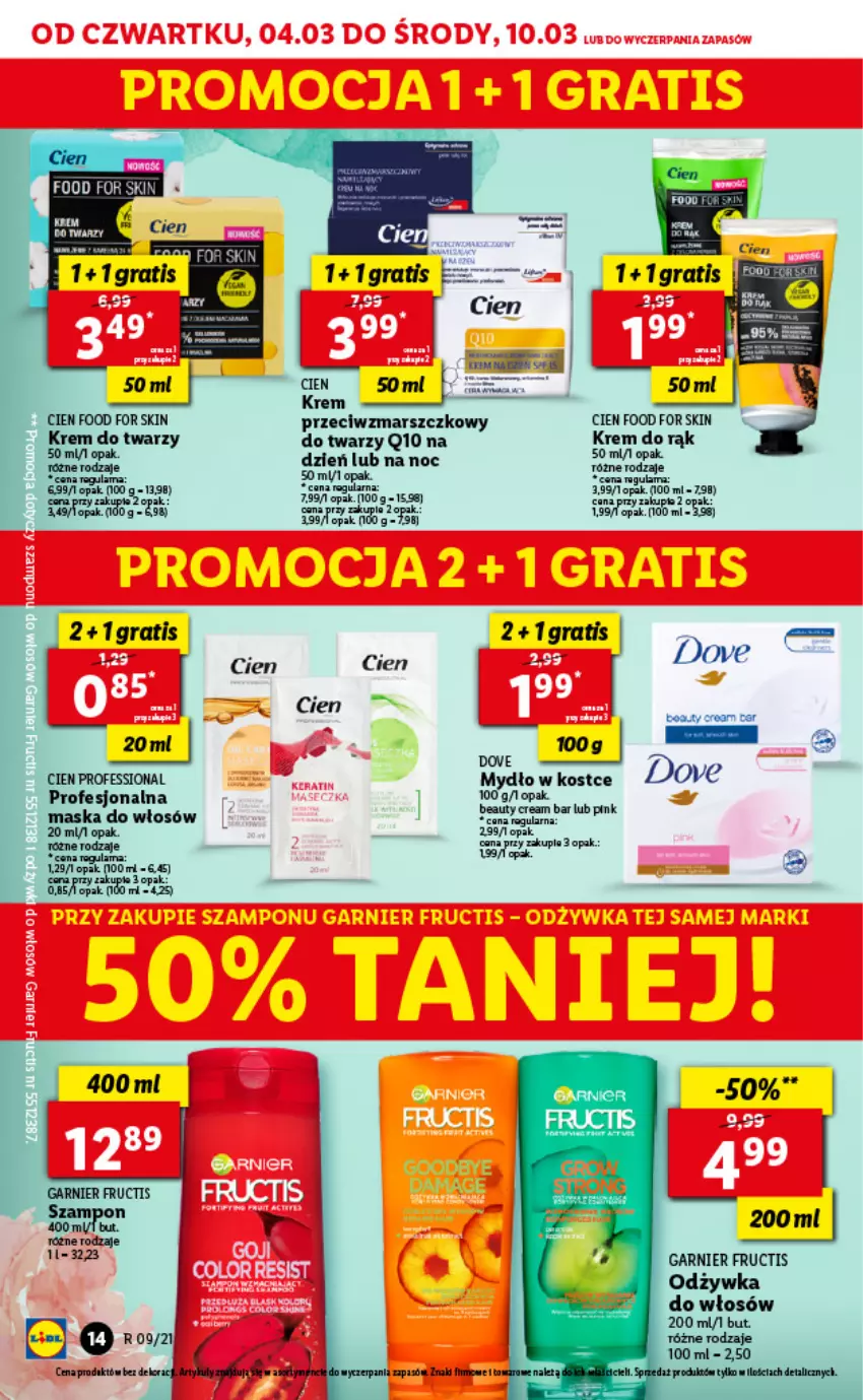 Gazetka promocyjna Lidl - GAZETKA - ważna 04.03 do 06.03.2021 - strona 14 - produkty: Fructis, Garnier, Gra, Mars, Maska, Maska do włosów, Mydło, Odżywka