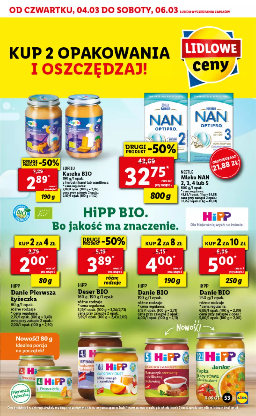 Gazetka promocyjna Lidl - GAZETKA - ważna 04.03 do 06.03.2021 - strona 53 - produkty: HiPP, Mango, Mleko