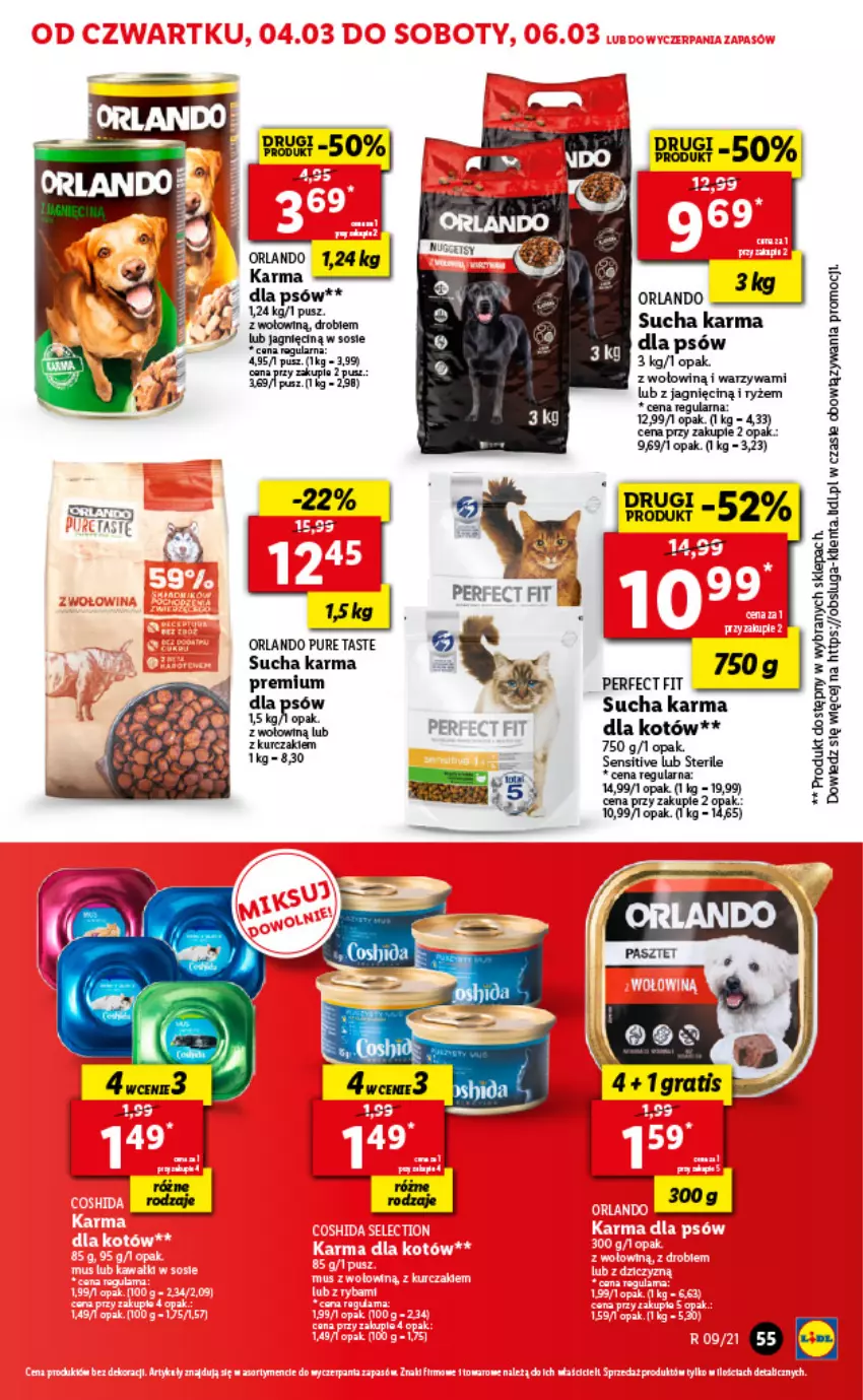 Gazetka promocyjna Lidl - GAZETKA - ważna 04.03 do 06.03.2021 - strona 55 - produkty: Fa, Kurczak, Pur, Ryż, Sos, Sucha karma, Warzywa