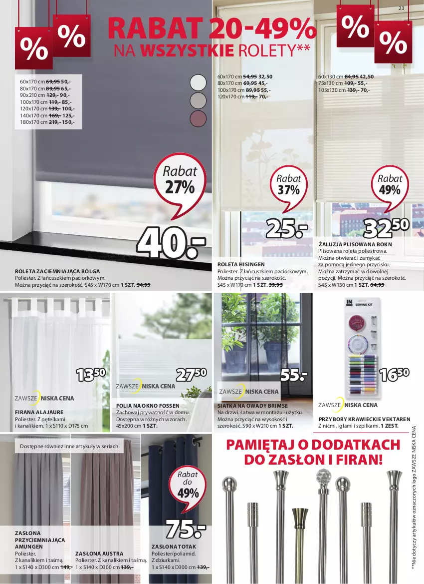 Gazetka promocyjna Jysk - Oferta tygodnia - ważna 14.07 do 27.07.2021 - strona 24 - produkty: Drzwi, Firana, Folia na okno, LG, Mięta, Okno, Przybory krawieckie, Roleta, Ser, Siatka, Sok, Zasłona