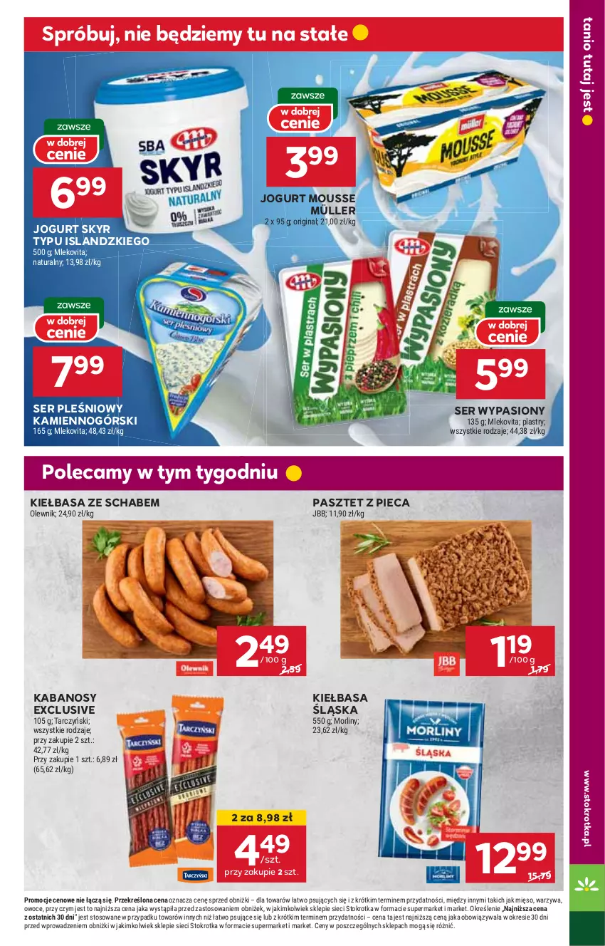 Gazetka promocyjna Stokrotka - Supermarket - ważna 03.10 do 09.10.2024 - strona 9 - produkty: HP, Isla, Jogurt, Kabanos, Kiełbasa, Kiełbasa śląska, Müller, Pasztet, Piec, Ser, Ser pleśniowy