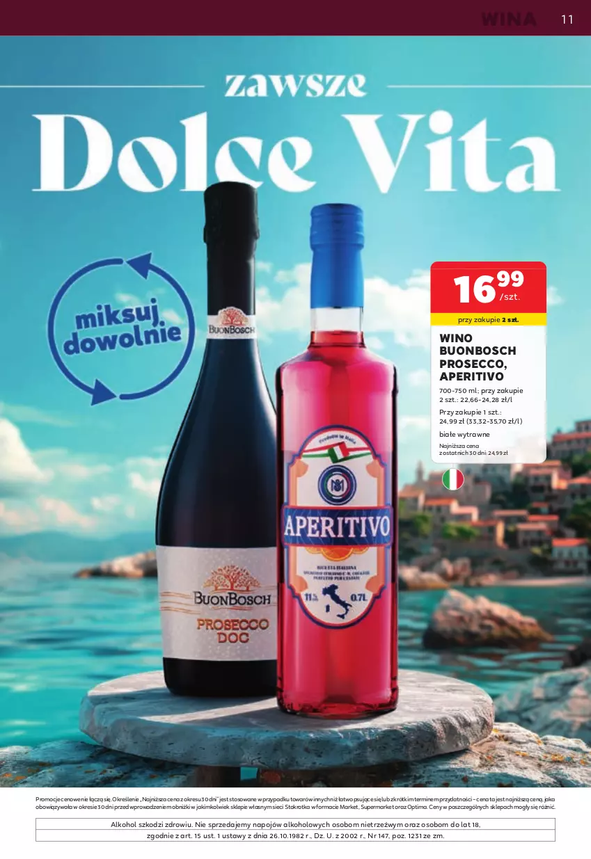 Gazetka promocyjna Stokrotka - W dobrym smaku! - ważna 11.06 do 08.07.2026 - strona 11 - produkty: Bosch, Optima, Prosecco, Wino