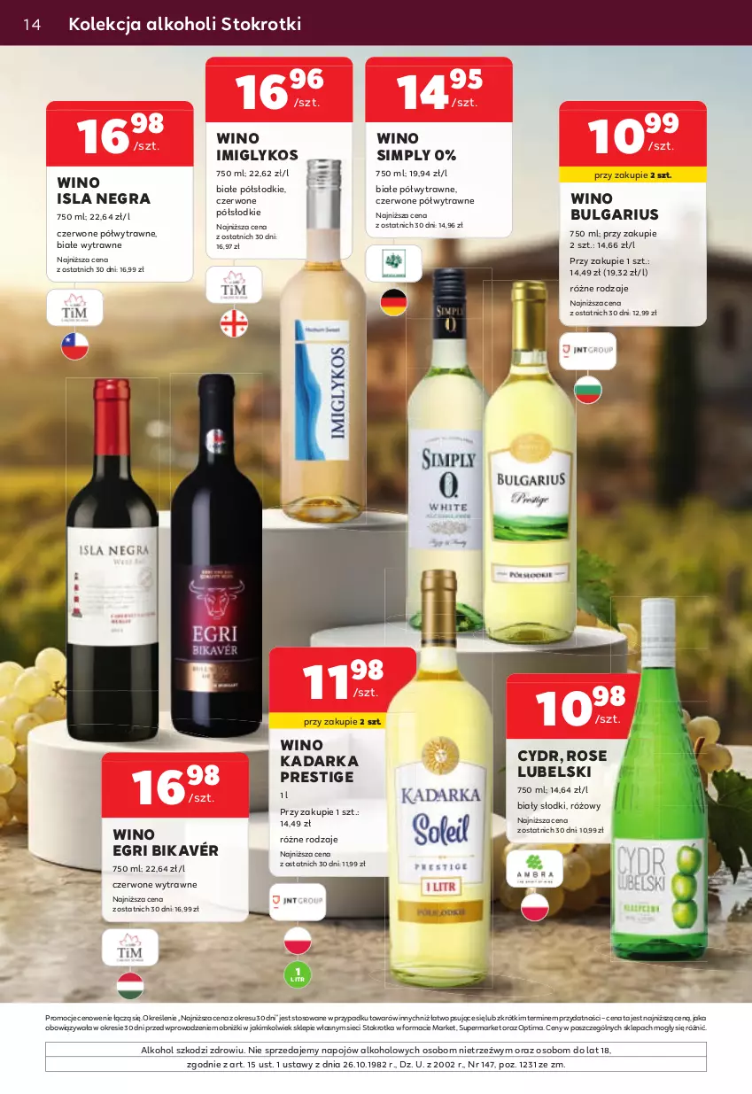 Gazetka promocyjna Stokrotka - W dobrym smaku! - ważna 11.06 do 08.07.2026 - strona 14 - produkty: Gra, Isla, LG, Optima, Wino