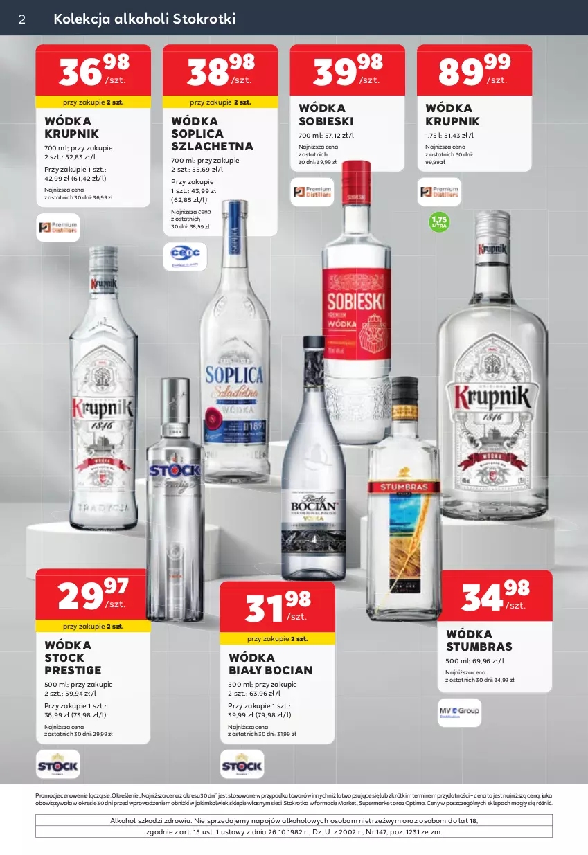 Gazetka promocyjna Stokrotka - W dobrym smaku! - ważna 11.06 do 08.07.2026 - strona 2 - produkty: Biały Bocian, Krupnik, Optima, Soplica, Stock, Wódka