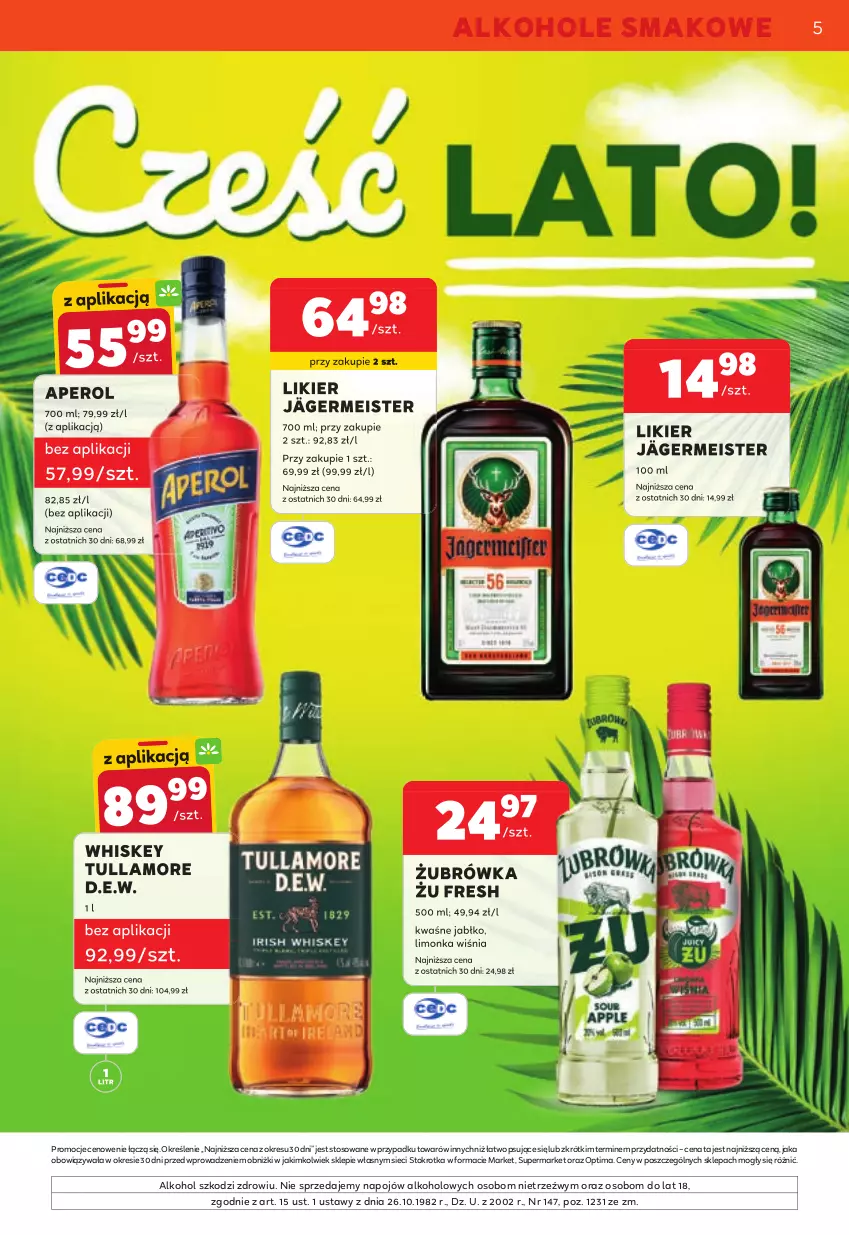 Gazetka promocyjna Stokrotka - W dobrym smaku! - ważna 11.06 do 08.07.2026 - strona 5 - produkty: Alkohole, Aperol, Likier, Limonka, Optima, Whiskey