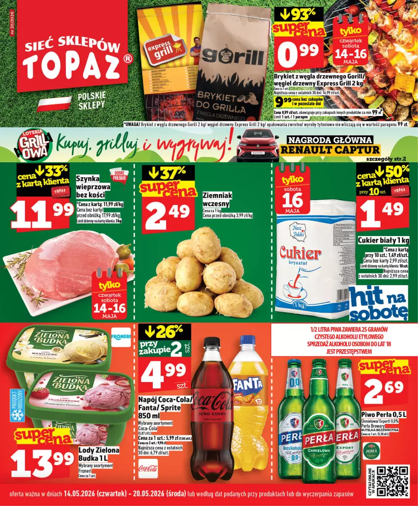Gazetka promocyjna Topaz - Gazetka - ważna 14.05 do 20.05.2026 - strona 1 - produkty: Gra, Grill, Piwa, Waga