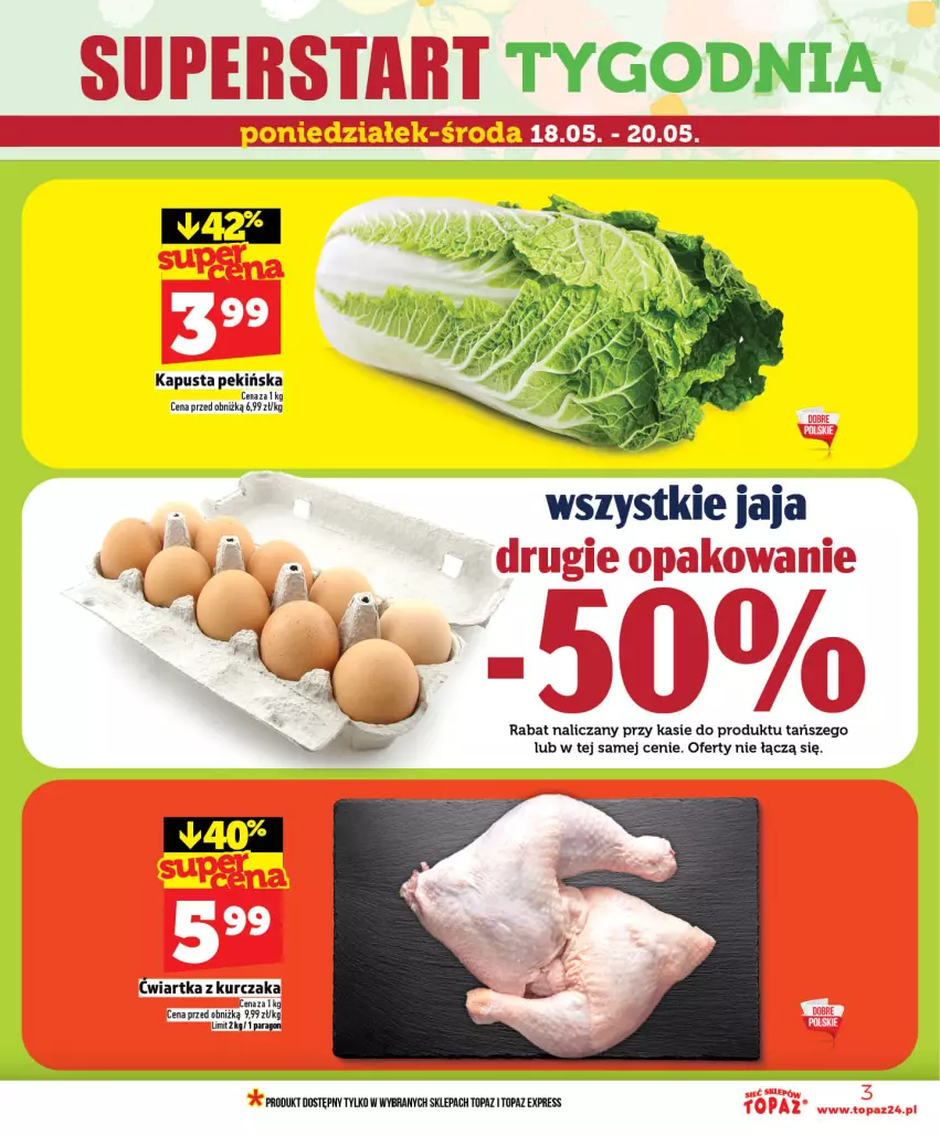 Gazetka promocyjna Topaz - Gazetka - ważna 14.05 do 20.05.2026 - strona 3 - produkty: Jaja, Kurczak, Top