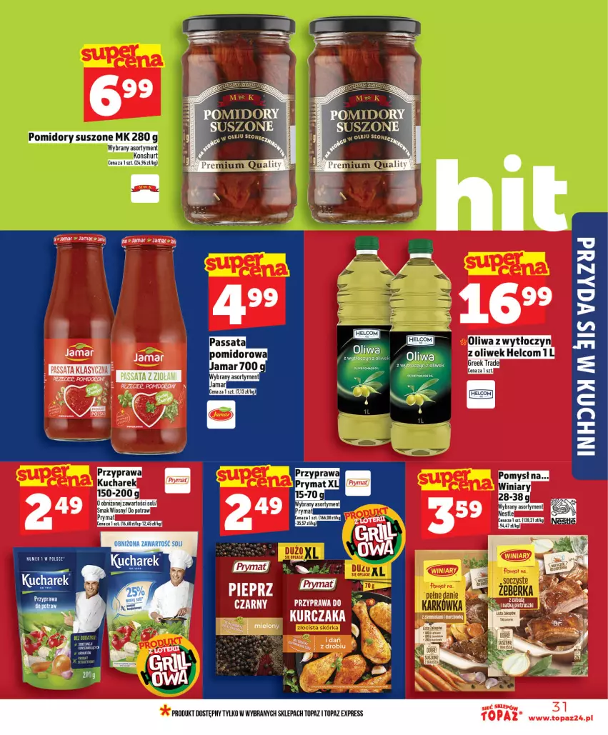 Gazetka promocyjna Topaz - Gazetka - ważna 14.05 do 20.05.2026 - strona 31 - produkty: Kurczak, Oliwa, Top