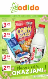Gazetka promocyjna Odido - Marzec wita OKAZJAMI! - Gazetka - ważna od 24.03 do 24.03.2022 - strona 1 - produkty: Corn flakes, Ser, Czekolada, E. Wedel, Deser, Nestlé, Monte, Mleko