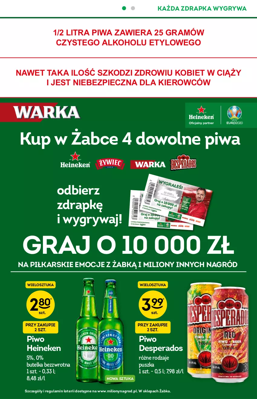 Gazetka promocyjna Żabka - ważna 23.06 do 06.07.2021 - strona 10 - produkty: Desperados, Gra, Gry, Heineken, Lion, Piec, Piwa, Piwo