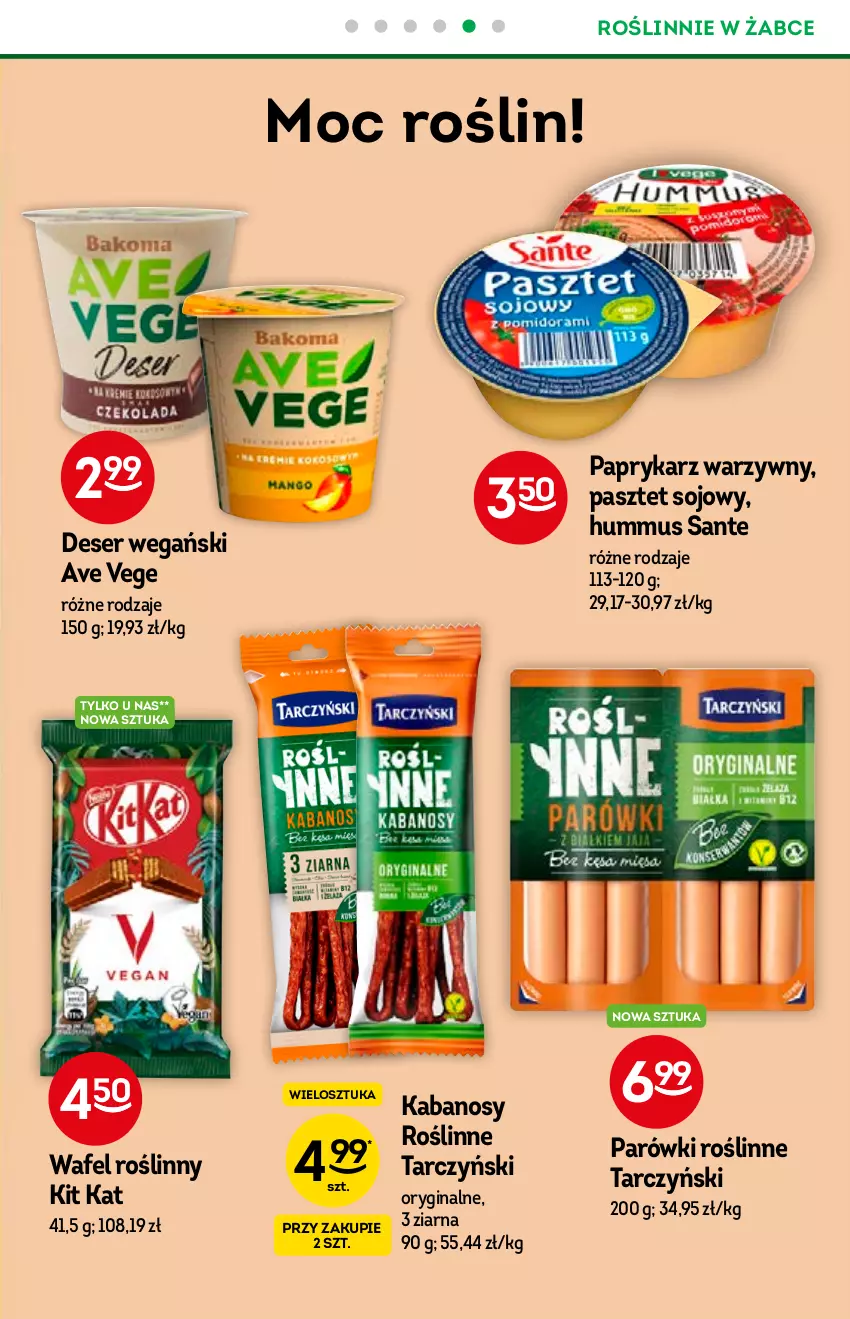 Gazetka promocyjna Żabka - ważna 23.06 do 06.07.2021 - strona 37 - produkty: Deser, Gin, Hummus, Kabanos, Kit Kat, Mus, O nas, Papryka, Paprykarz, Parówki, Pasztet, Sante, Ser, Tarczyński