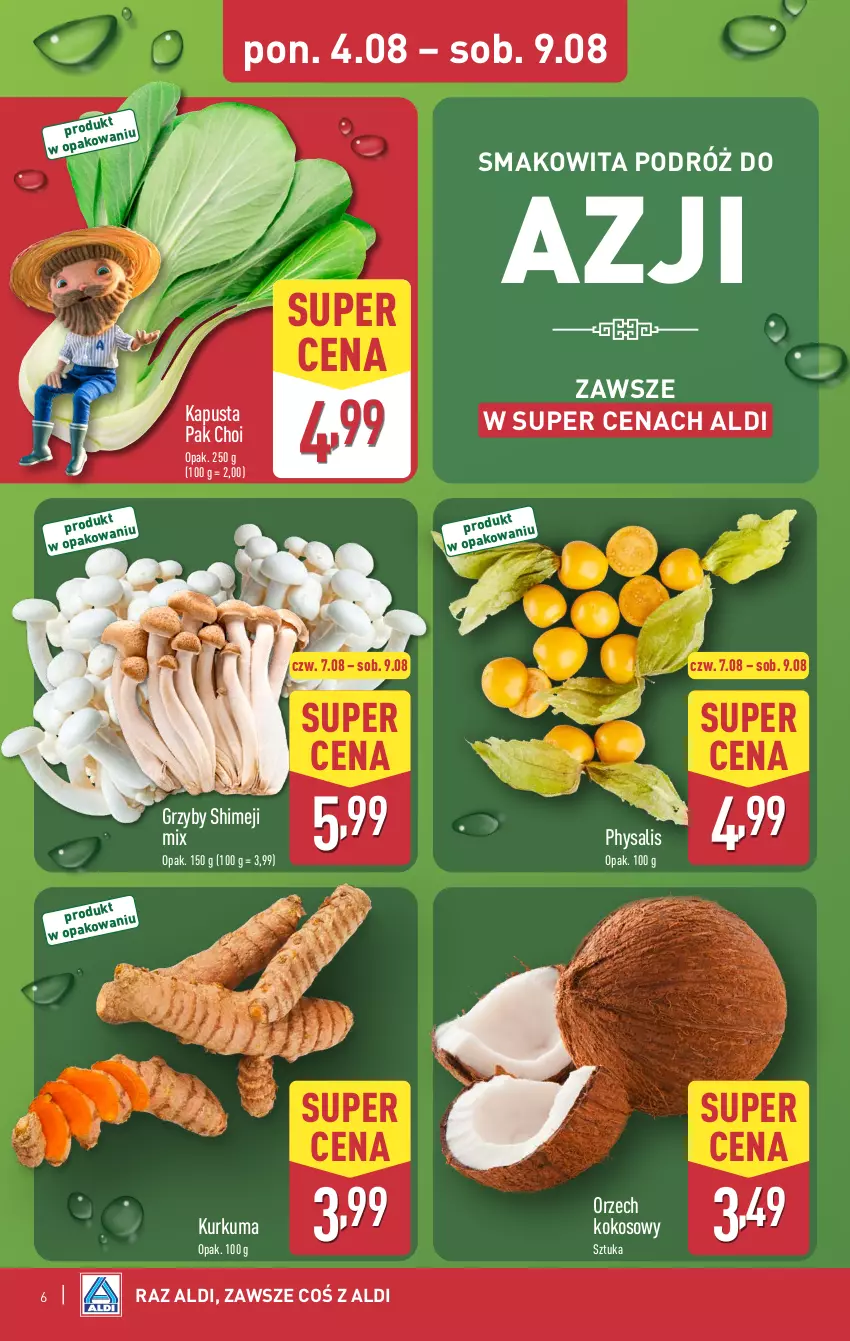 Gazetka promocyjna Aldi - Tydzień Azjatycki - ważna 04.08 do 09.08.2025 - strona 6 - produkty: Grzyby, Kokos, Kurkuma, Smakowita