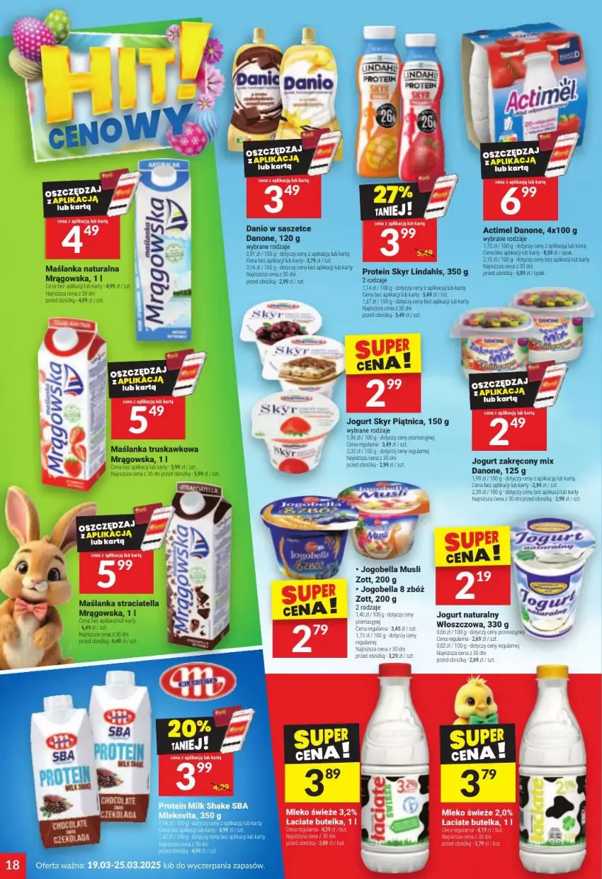 Gazetka promocyjna Twoj Market - ważna 19.03 do 25.03.2025 - strona 10 - produkty: Actimel, Bell, Bella, Danio, Danone, Fa, Jogobella, Jogurt, Jogurt naturalny, LG, Maślanka, Mleko, Mus, Piątnica, Tera, Zott