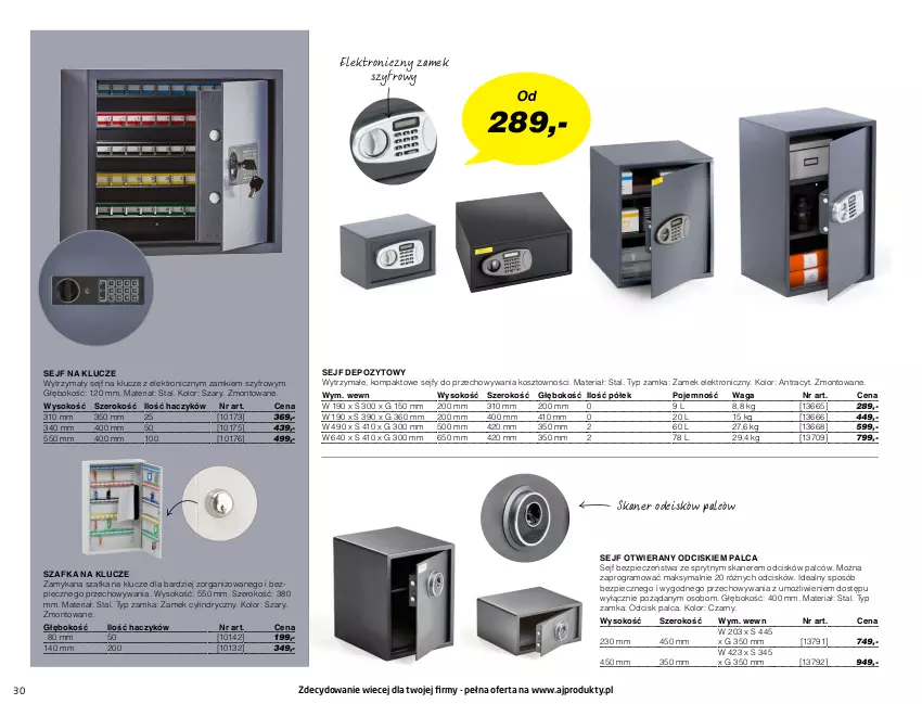 Gazetka promocyjna AJ Produkty - Biuro - ważna 01.01 do 31.03.2021 - strona 30 - produkty: Gra, Haczyk, Kosz, Piec, Sejf, Skaner, Sok, Szafka, Waga