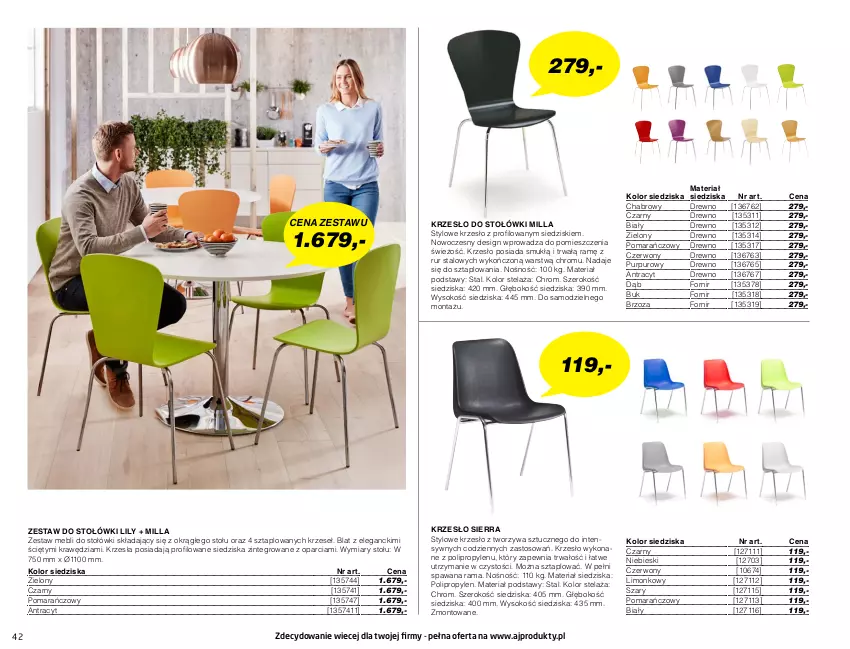 Gazetka promocyjna AJ Produkty - Biuro - ważna 01.01 do 31.03.2021 - strona 42 - produkty: Krzesło, Pur, Rama, Sok