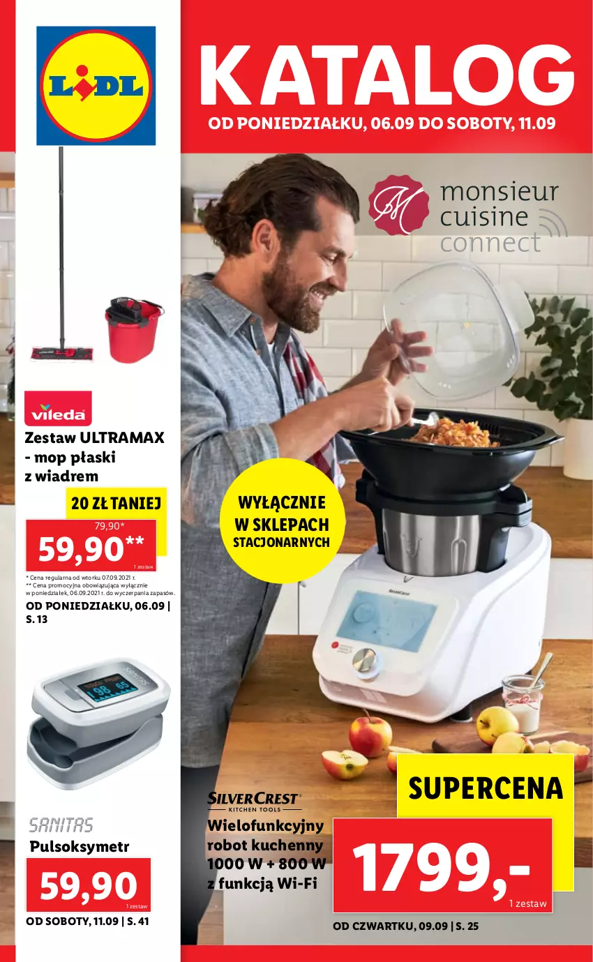 Gazetka promocyjna Lidl - GAZETKA - ważna 06.09 do 11.09.2021 - strona 1 - produkty: Mop, Pulsoksymetr, Rama, Robot, Sok