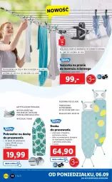 Gazetka promocyjna Lidl - GAZETKA - Gazetka - ważna od 11.09 do 11.09.2021 - strona 14 - produkty: Deska do prasowania, Pokrowiec na deskę, Podkładka, Suszarka, Pokrowiec, Suszarka na pranie, Dźwig, Podkład