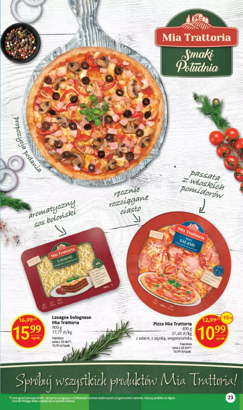 Gazetka promocyjna Delikatesy Centrum - Gazetka DC25 - ważna 29.06 do 05.07.2023 - strona 23 - produkty: Gatta, Lasagne, Lasagne bolognese, Pizza, Rum, Salami