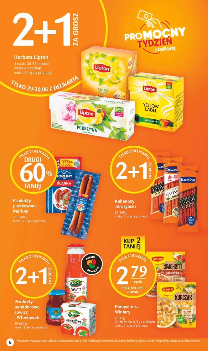 Gazetka promocyjna Delikatesy Centrum - Gazetka DC25 - ważna 29.06 do 05.07.2023 - strona 6 - produkty: Herbata, LG, Lipton, Rum, Tarczyński, Winiary