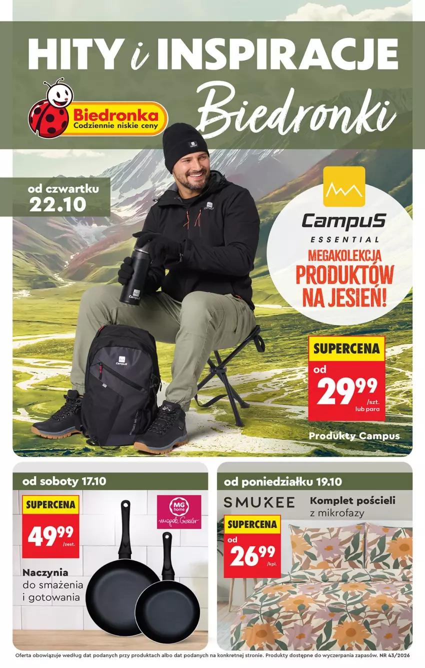 Gazetka promocyjna Biedronka - Okazje Tygodnia - ważna 17.10 do 31.10.2026 - strona 1 - produkty: Komplet pościeli, Kret, Pościel