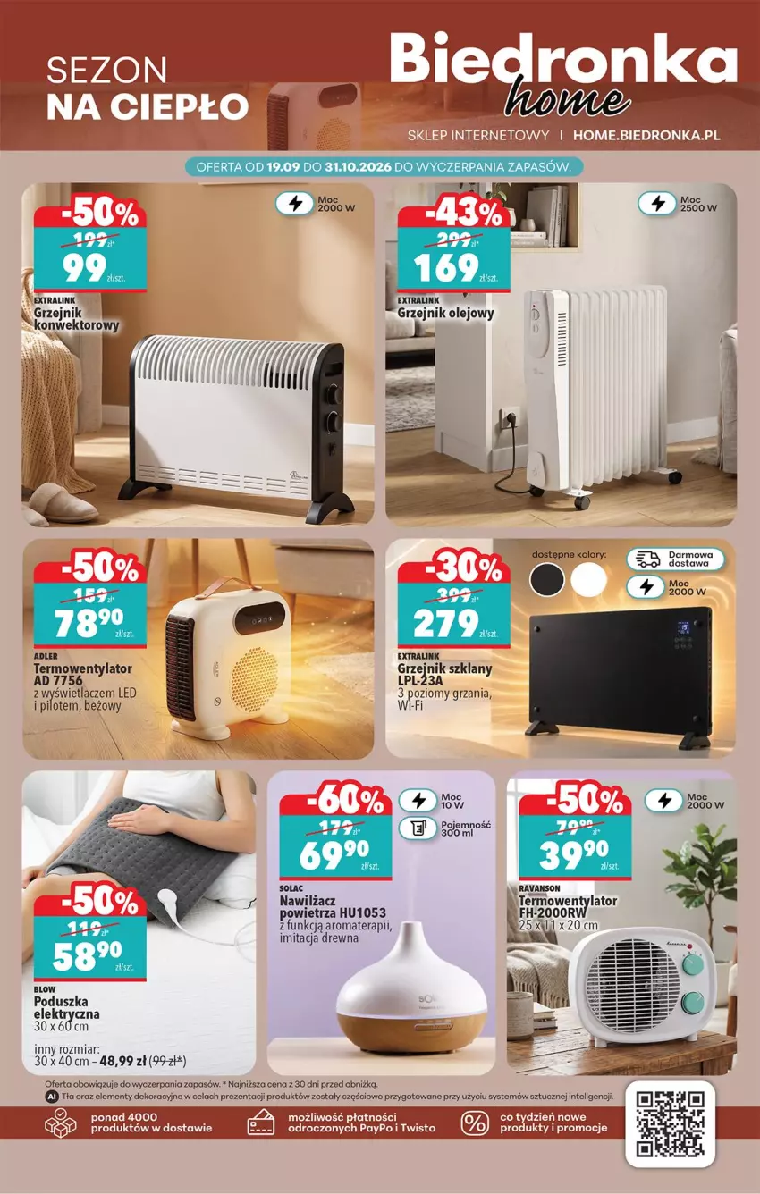 Gazetka promocyjna Biedronka - Okazje Tygodnia - ważna 17.10 do 31.10.2026 - strona 41 - produkty: Grzejnik, Intel, Poduszka, Tera, Termowentylator