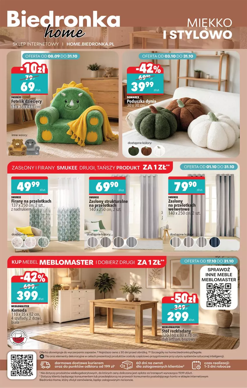 Gazetka promocyjna Biedronka - Okazje Tygodnia - ważna 17.10 do 31.10.2026 - strona 42 - produkty: Drzwi, Fa, Fotel, Fotelik, Intel, Komoda, Meble, Moda, Por, Sport, Tran