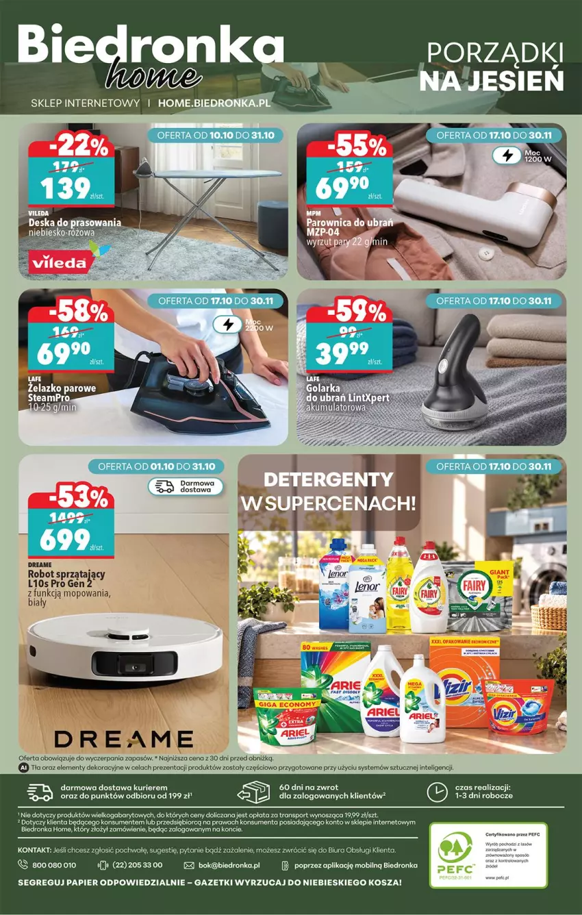 Gazetka promocyjna Biedronka - Okazje Tygodnia - ważna 17.10 do 31.10.2026 - strona 44 - produkty: Intel, Kaki, Kosz, Mobil, Mop, Papier, Por, Robot, Sport, Tran
