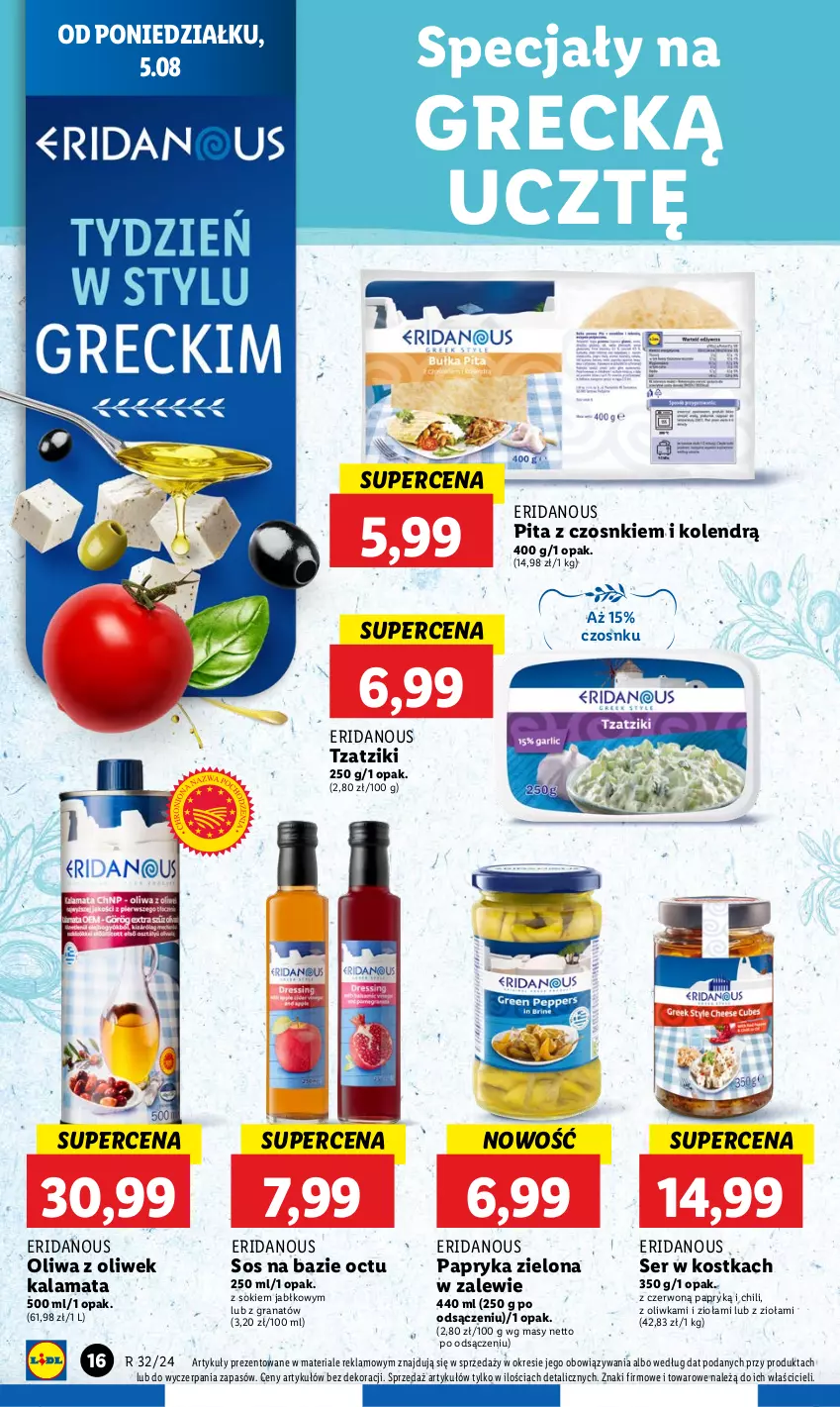 Gazetka promocyjna Lidl - GAZETKA - ważna 05.08 do 07.08.2024 - strona 18 - produkty: Gra, Granat, Oliwa, Oliwa z oliwek, Papryka, Ser, Sok, Sos