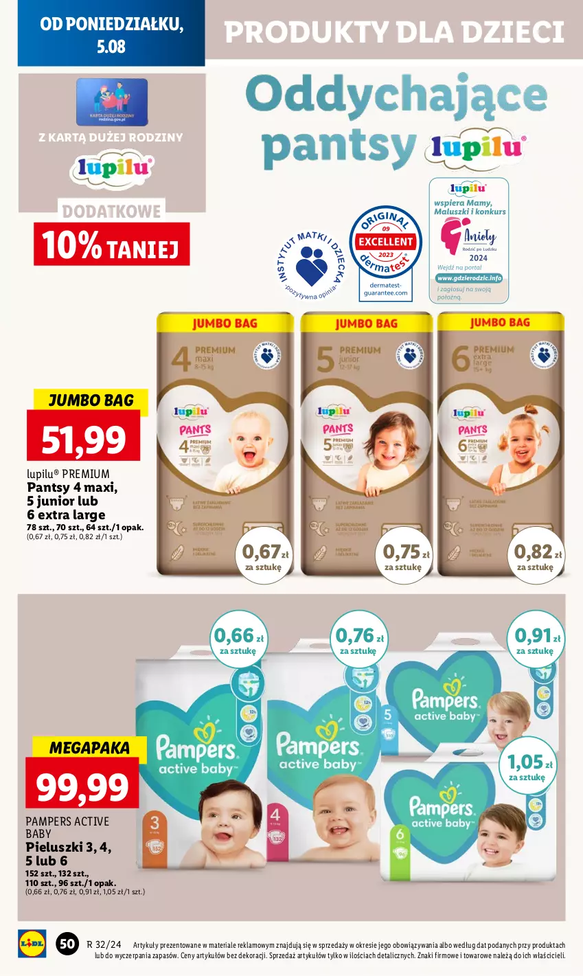 Gazetka promocyjna Lidl - GAZETKA - ważna 05.08 do 07.08.2024 - strona 54 - produkty: Dzieci, O Bag, Pampers