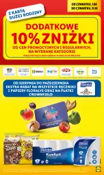 Gazetka promocyjna Lidl - GAZETKA - Gazetka - ważna od 07.08 do 07.08.2024 - strona 43 - produkty: Warzywa, Papier, Parówki, Ręcznik, Owoce, Chleb, Flora