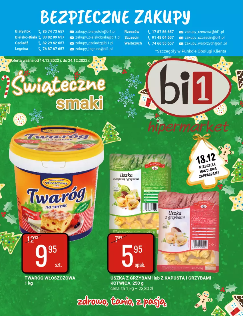 Gazetka promocyjna Bi1 - Świąteczne smaki - ważna 14.12 do 24.12.2022 - strona 1 - produkty: Kapustą