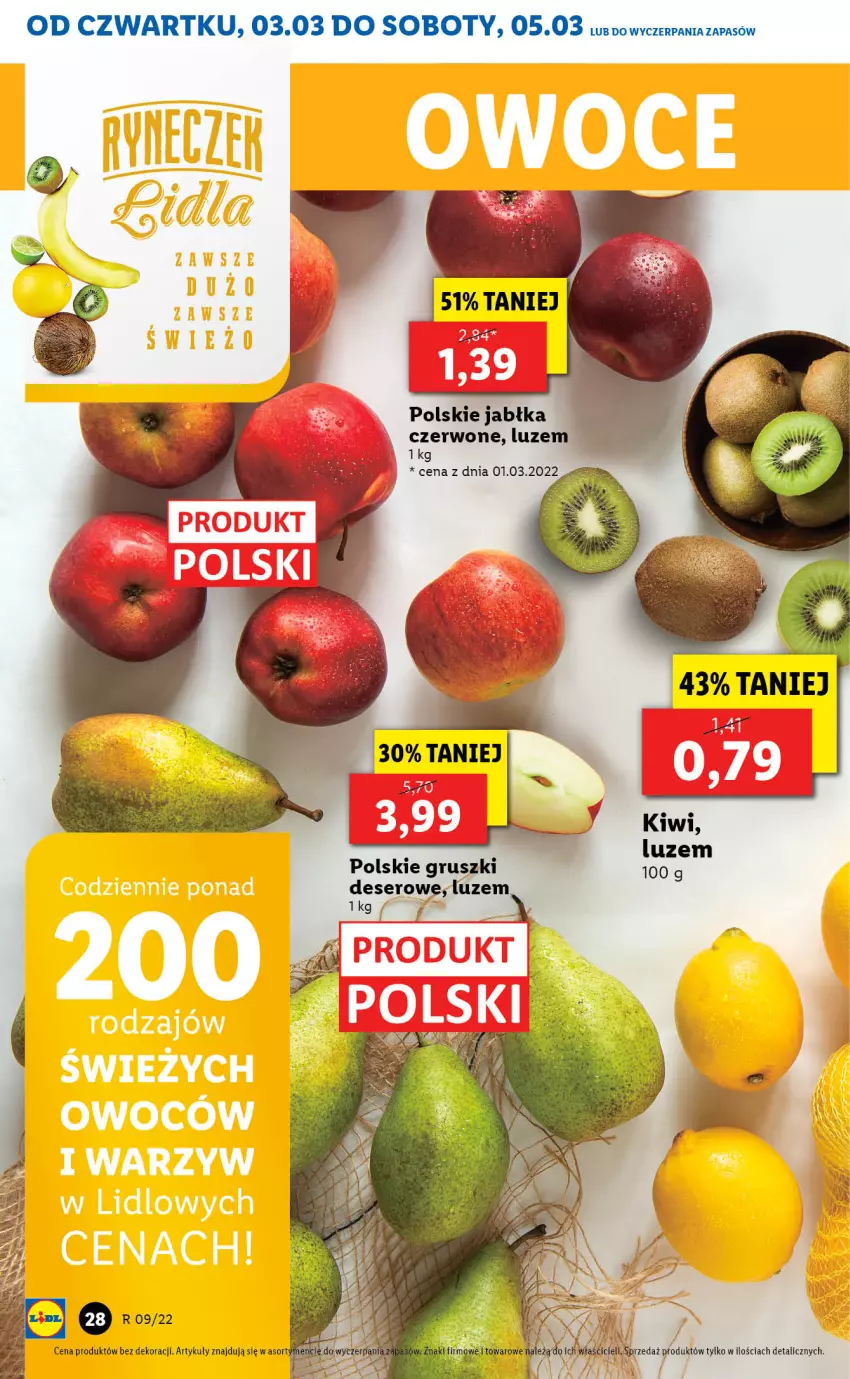 Gazetka promocyjna Lidl - GAZETKA - ważna 03.03 do 05.03.2022 - strona 28 - produkty: Deser, Gruszki, Ser