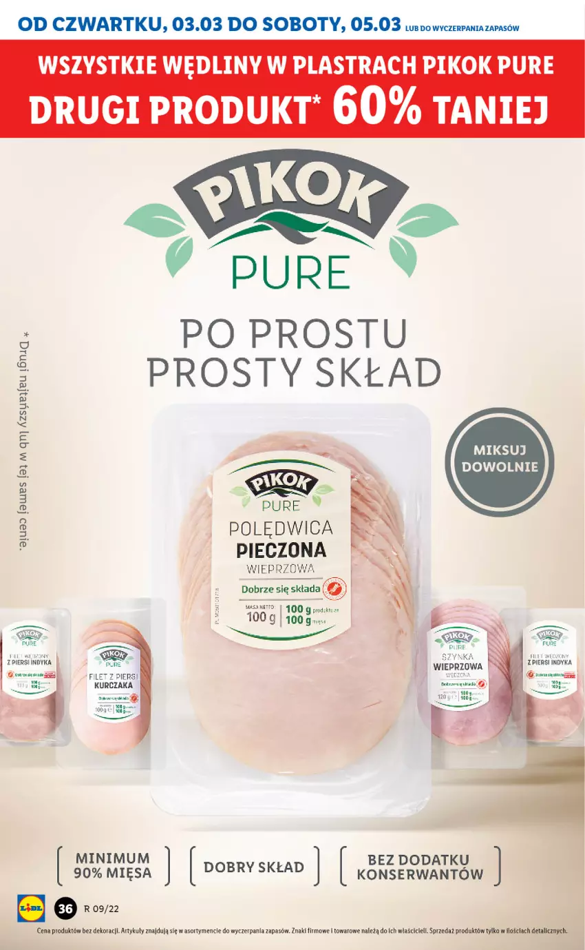 Gazetka promocyjna Lidl - GAZETKA - ważna 03.03 do 05.03.2022 - strona 36 - produkty: Kurczak, Piec, PIKOK, Polędwica, Pur, Ser