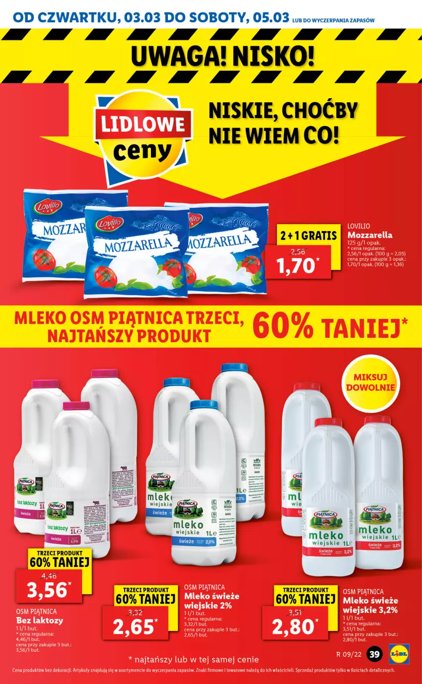 Gazetka promocyjna Lidl - GAZETKA - ważna 03.03 do 05.03.2022 - strona 39 - produkty: Mleko, Piątnica, Waga