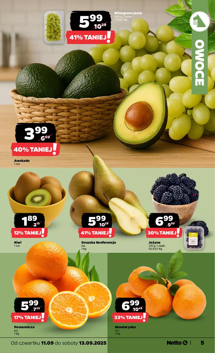 Gazetka promocyjna Netto - Od Czwartku - ważna 11.09 do 13.09.2025 - strona 5 - produkty: Kiwi, Owoce, Wino