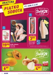 Gazetka promocyjna Aldi - ALE! CENA w ALDI - Gazetka - ważna od 06.02 do 06.02.2021 - strona 20 - produkty: Polędwica, Cebula, Por, Papaja, Ryby i owoce morza, Królik, Tera, Owoce morza, Owoce, Dorsz