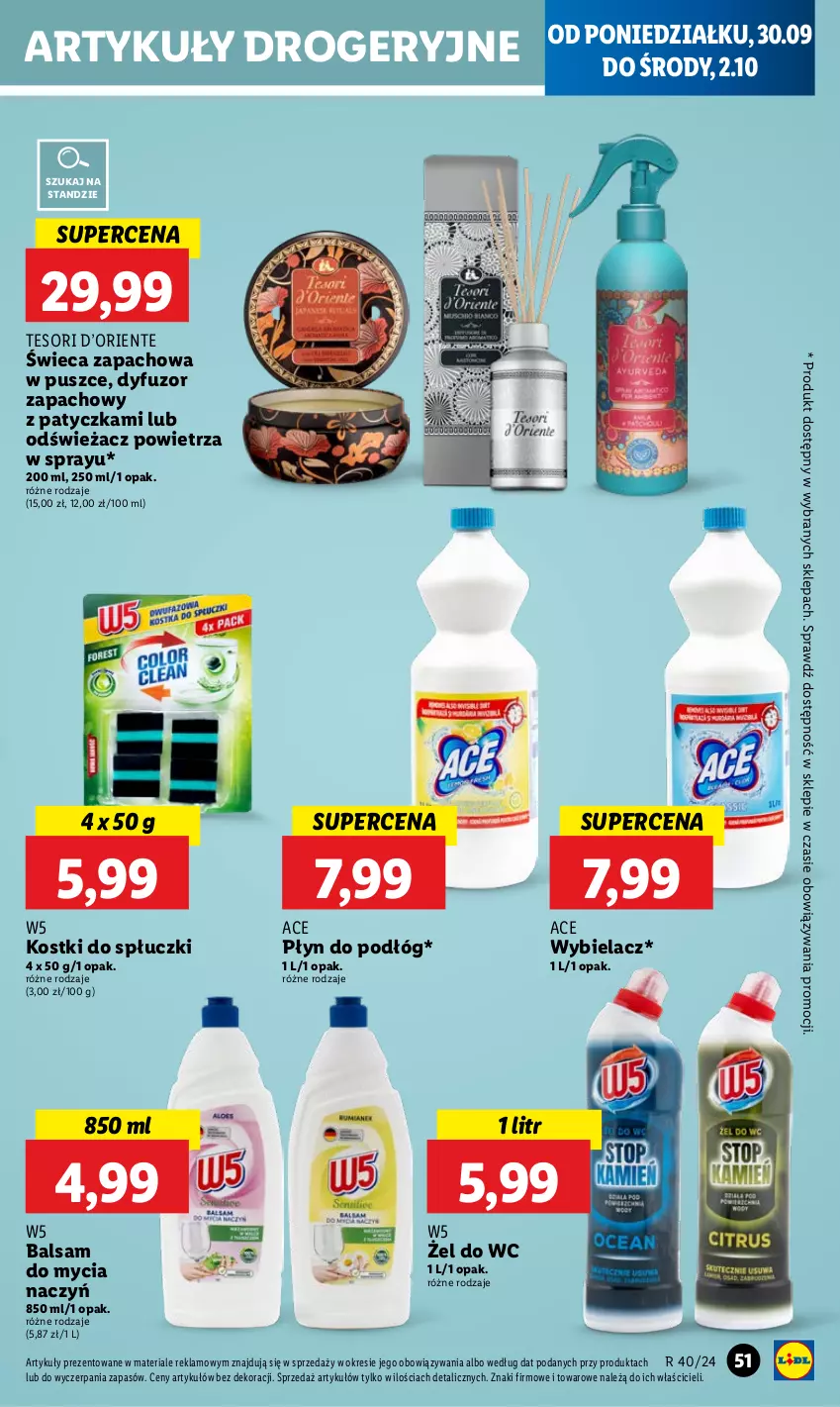 Gazetka promocyjna Lidl - GAZETKA - ważna 30.09 do 02.10.2024 - strona 57 - produkty: Balsam do mycia naczyń, Do mycia naczyń, Dyfuzor zapachowy, Odświeżacz powietrza