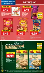 Gazetka promocyjna Lidl - GAZETKA - Gazetka - ważna od 02.10 do 02.10.2024 - strona 52 - produkty: Pistacje, Migdały, Chipsy, Chrupki, Lorenz, Monster Munch, Lay’s, Mango