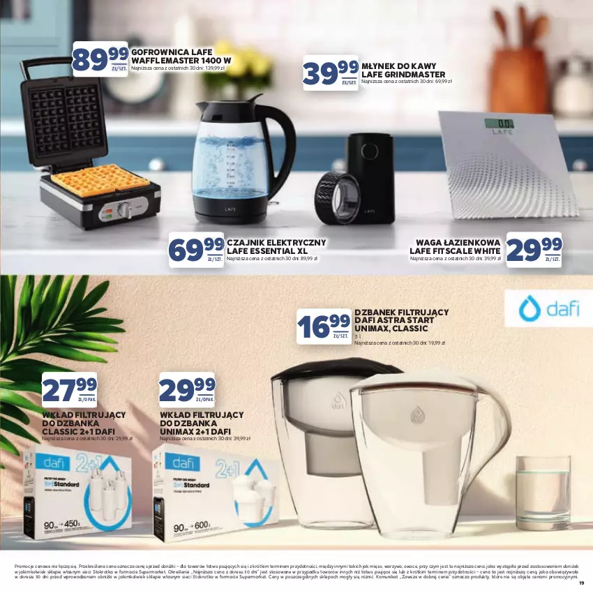 Gazetka promocyjna Stokrotka - Katalog Dzień Matki i Dziecka! - ważna 21.05 do 01.06.2026 - strona 19 - produkty: Czajnik, Czajnik elektryczny, Dzbanek, Dzbanek filtrujący, Gofrownica, Mięso, Młynek, Owoce, Waga, Waga łazienkowa, Warzywa, Wkład filtrujący