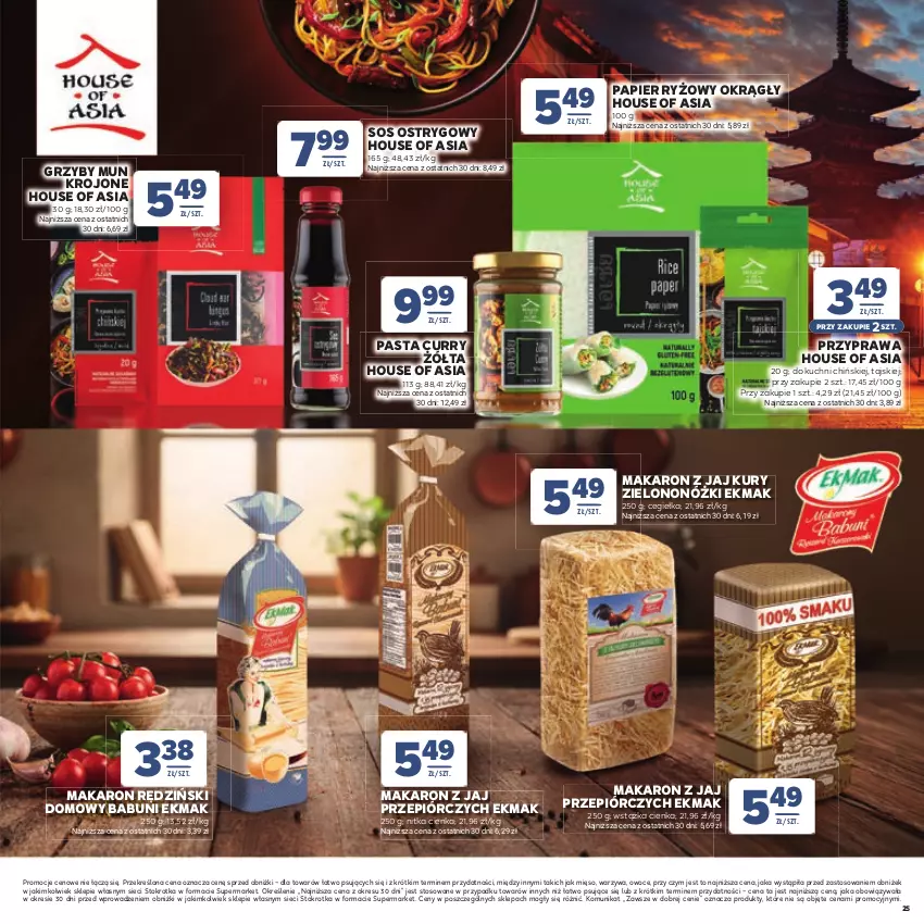 Gazetka promocyjna Stokrotka - Katalog Dzień Matki i Dziecka! - ważna 21.05 do 01.06.2026 - strona 25 - produkty: Babuni, Grzyby, Grzyby mun, House of Asia, Makaron, Mięso, Owoce, Papier, Papier ryżowy, Ryż, Sos, Sos ostrygowy, Warzywa, Wstążka