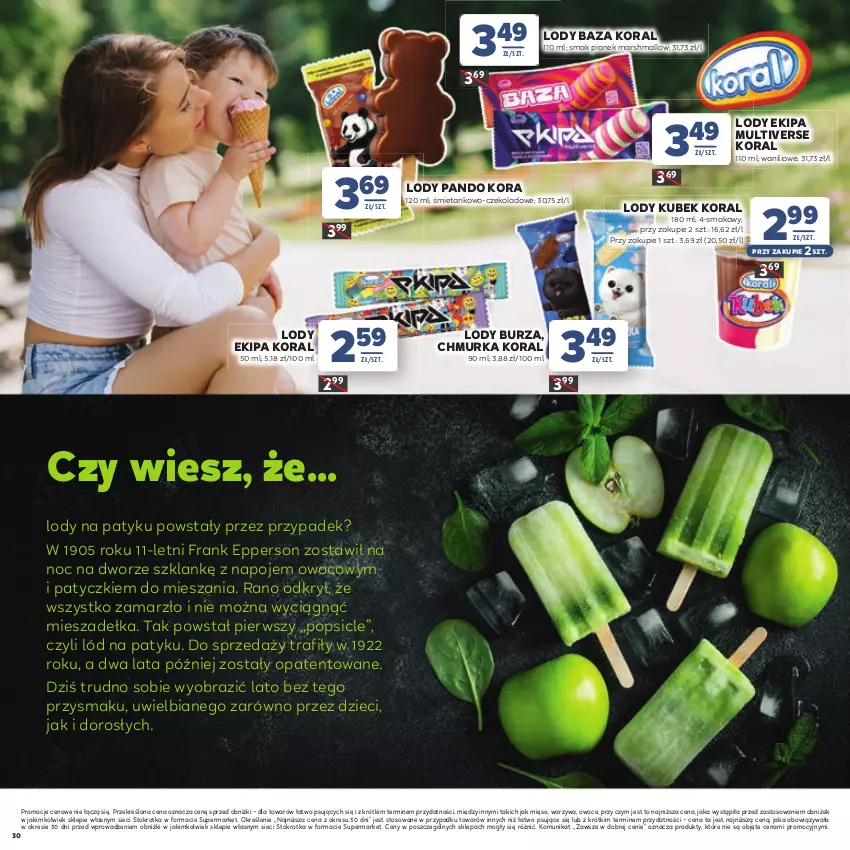 Gazetka promocyjna Stokrotka - Katalog Dzień Matki i Dziecka! - ważna 21.05 do 01.06.2026 - strona 30 - produkty: Dzieci, Kubek, Lody, Mars, Mięso, Napoje, Obraz, Owoce, Warzywa