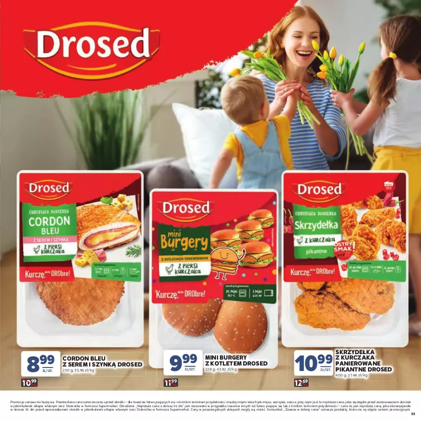 Gazetka promocyjna Stokrotka - Katalog Dzień Matki i Dziecka! - ważna 21.05 do 01.06.2026 - strona 33 - produkty: Burger, Cordon Bleu, Kotlet, Kurczak, Mięso, Owoce, Ser, Warzywa