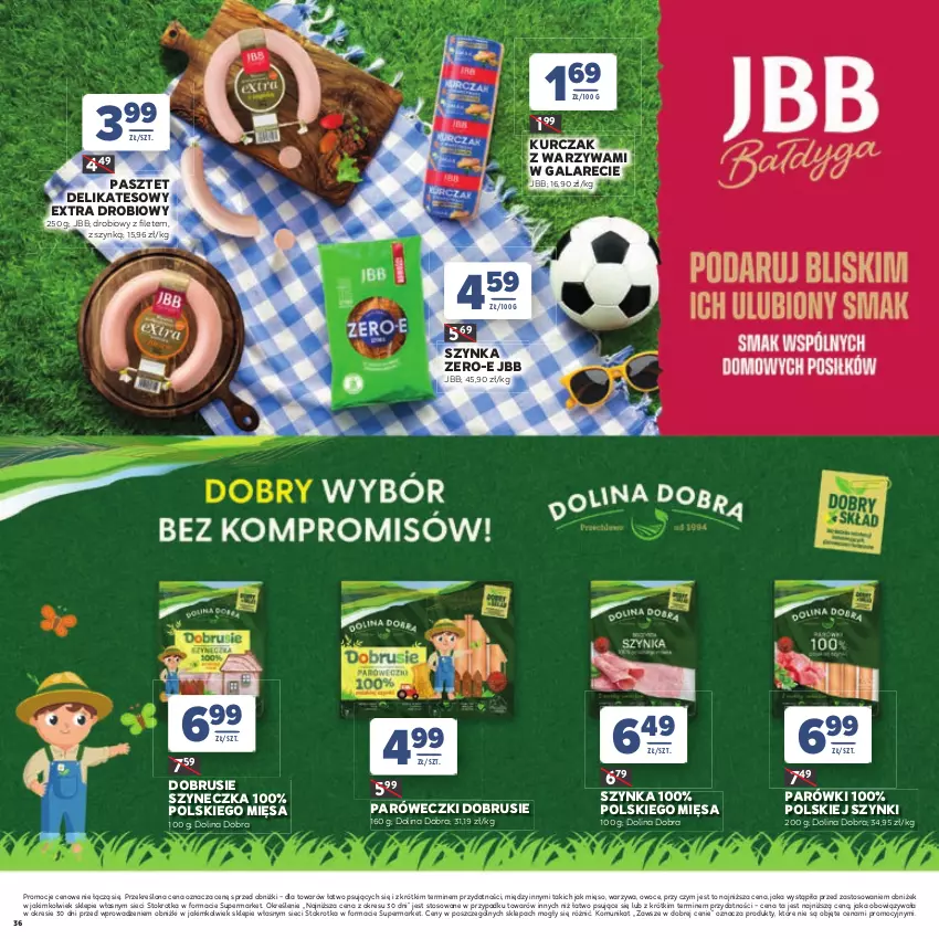 Gazetka promocyjna Stokrotka - Katalog Dzień Matki i Dziecka! - ważna 21.05 do 01.06.2026 - strona 36 - produkty: Gala, Kurczak, Mięso, Obrus, Owoce, Parówki, Pasztet, Szynka, Warzywa