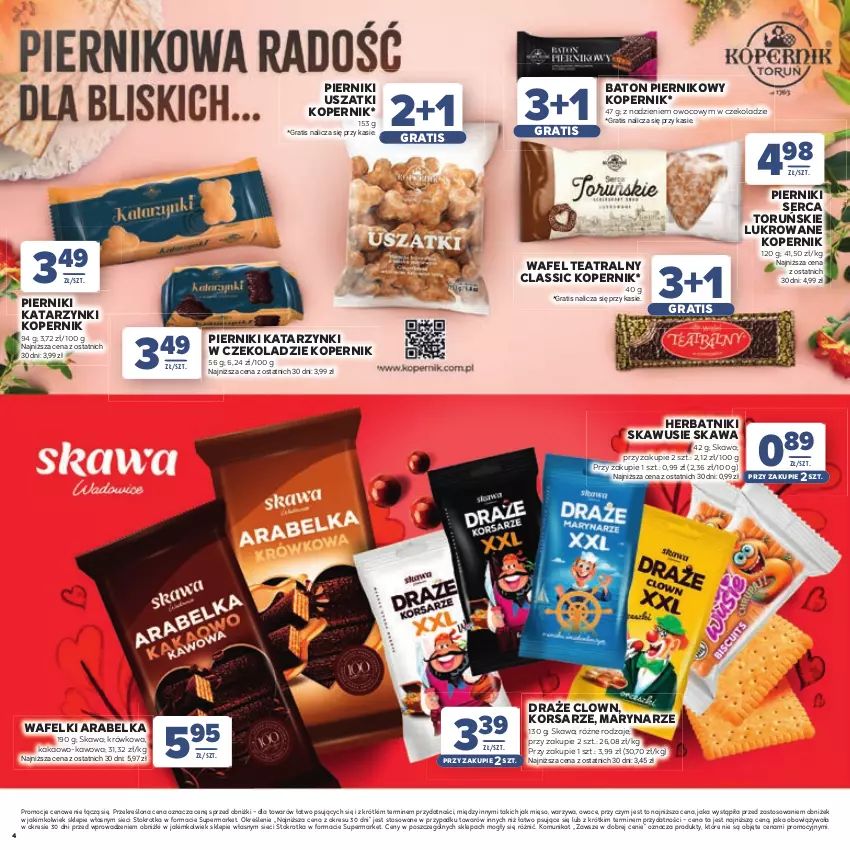 Gazetka promocyjna Stokrotka - Katalog Dzień Matki i Dziecka! - ważna 21.05 do 01.06.2026 - strona 4 - produkty: Baton, Gra, Herbatniki, Kakao, Kawa, Mięso, Owoce, Piernik, Ser, Warzywa