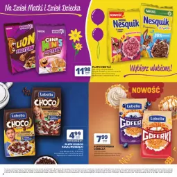 Gazetka promocyjna Stokrotka - Katalog Dzień Matki i Dziecka! - Gazetka - ważna od 01.06 do 01.06.2026 - strona 26 - produkty: Lubella, Warzywa, Mus, Nesquik, Bell, Lion, Cini Minis, Owoce, Bella, Mięso, Nestlé, Fa