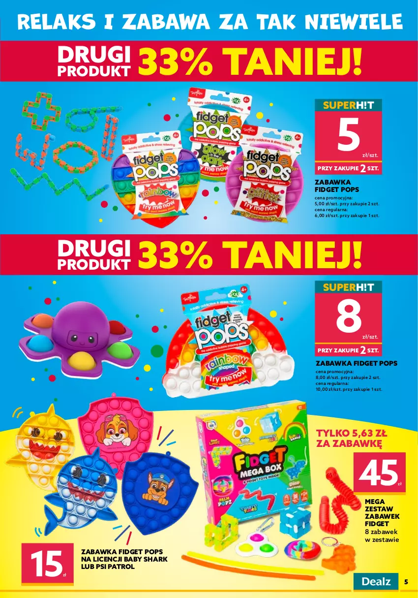 Gazetka promocyjna Dealz - NOWA GAZETKAWielkie Marki Mini Ceny - ważna 09.03 do 22.03.2022 - strona 5 - produkty: Baton, Cukier, Cukierki, Praliny, Psi Patrol, Tonik, Zabawka