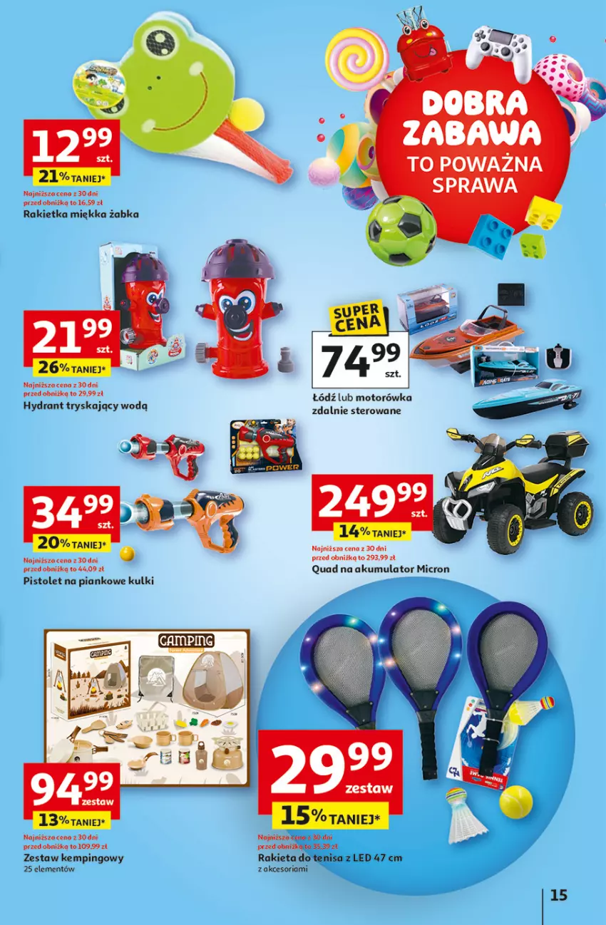Gazetka promocyjna Auchan - Uśmiech mamy? Zaplanowany! Hipermarket - ważna 22.05 do 28.05.2025 - strona 15 - produkty: Akumulator, Motorówka, Pistolet, Rakieta